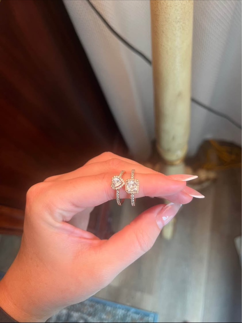 14k rose gold plated Pandora rings